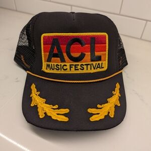 Aviator Nation x ACL Music Festival Black and Yellow Trucker Hat